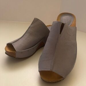 Gray Women's Slip-On Sandals